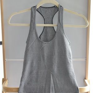 Lululemon grey and black check racer back